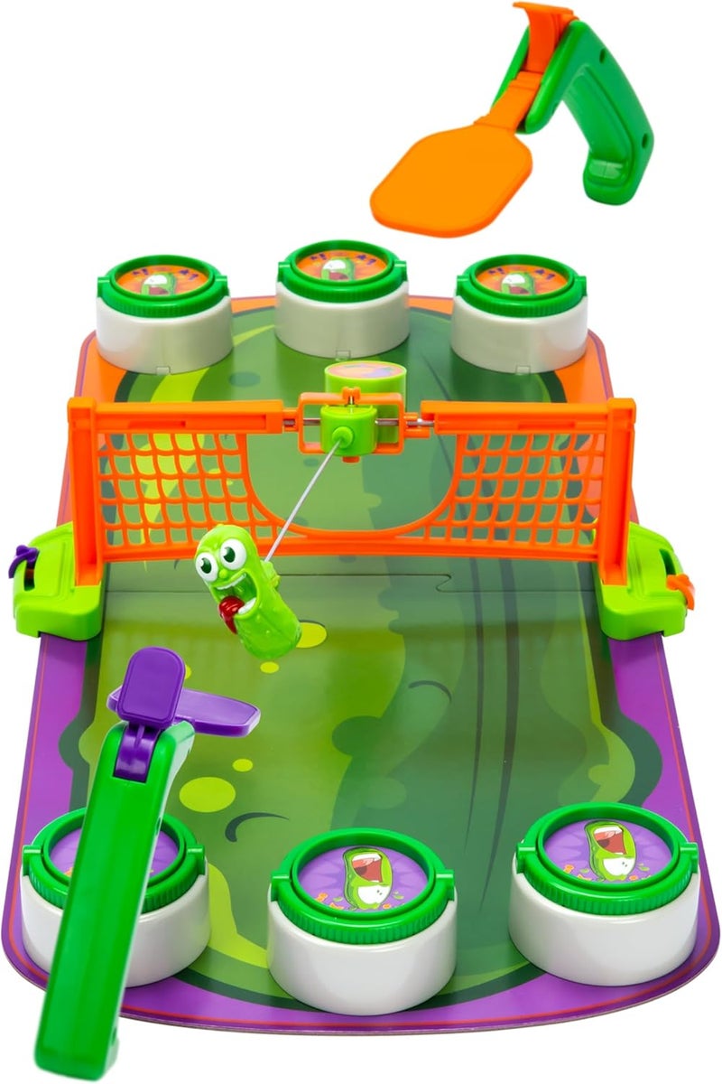 MOOSE Pickleball Blast - The Pickle Smackdown Game, Players Will Love to Smash The Wildly Wiggling Pickle with Their Pickleball Paddle & Try to Flip Over The Pickle Jar Lids to Win, for 2 People, Aged 6+ - Image 2